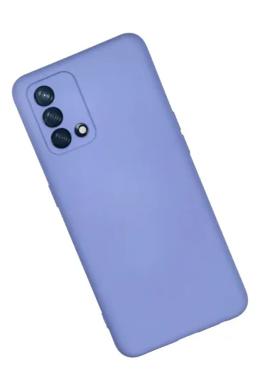 Newface Oppo A74 4G Kılıf Nano içi Kadife Silikon - Lila resmi