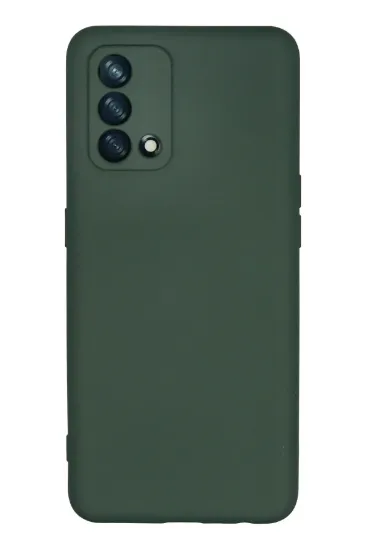 Newface Oppo A74 4G Kılıf Nano içi Kadife Silikon - Koyu Yeşil resmi
