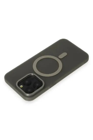 Newface iPhone 15 Pro Max Kılıf Lodos Magneticsafe Mat Kapak - Titan Gri resmi