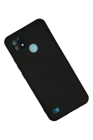 Newface Realme C21 Kılıf Nano içi Kadife Silikon - Siyah resmi