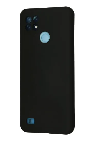 Newface Realme C21 Kılıf Nano içi Kadife Silikon - Siyah resmi