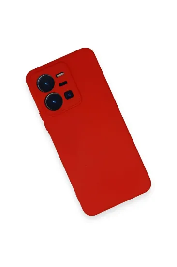 Newface Vivo Y35 Kılıf Nano içi Kadife Silikon - Kırmızı resmi