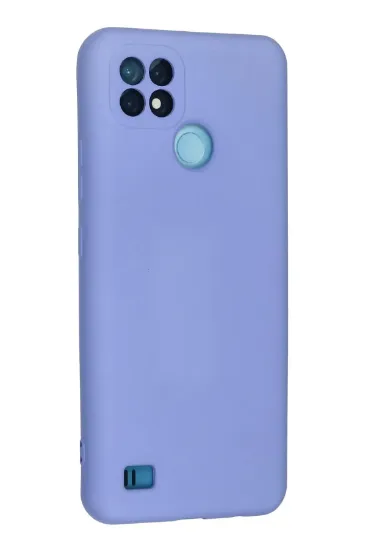 Newface Realme C21 Kılıf Nano içi Kadife Silikon - Lila resmi