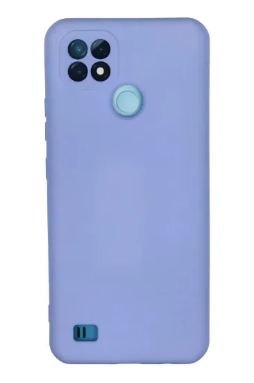 Newface Realme C21 Kılıf Nano içi Kadife Silikon - Lila resmi