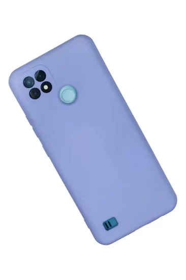 Newface Realme C21 Kılıf Nano içi Kadife Silikon - Lila resmi