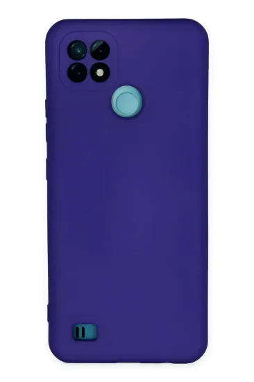 Newface Realme C21 Kılıf Nano içi Kadife Silikon - Mor resmi
