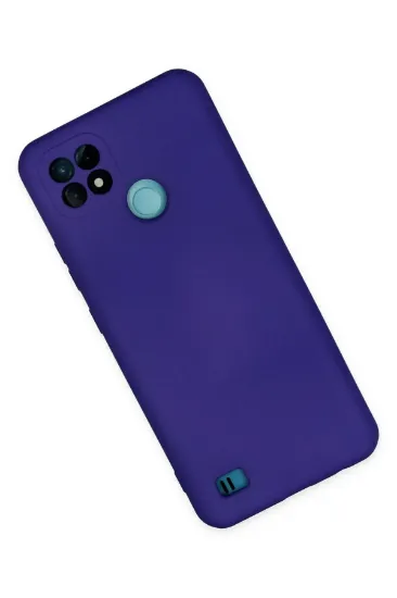 Newface Realme C21 Kılıf Nano içi Kadife Silikon - Mor resmi