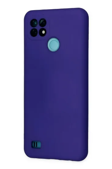 Newface Realme C21 Kılıf Nano içi Kadife Silikon - Mor resmi