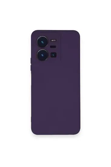 Newface Vivo Y35 Kılıf Nano içi Kadife Silikon - Mor resmi