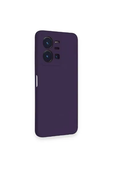 Newface Vivo Y35 Kılıf Nano içi Kadife Silikon - Mor resmi