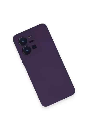 Newface Vivo Y35 Kılıf Nano içi Kadife Silikon - Mor resmi