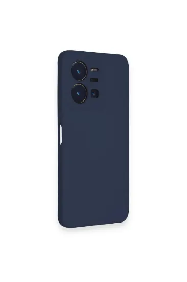 Newface Vivo Y35 Kılıf Nano içi Kadife Silikon - Lacivert resmi