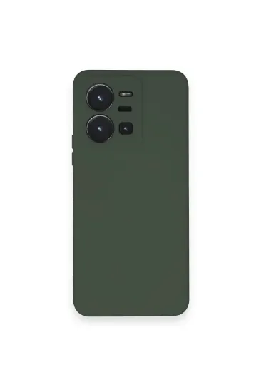 Newface Vivo Y35 Kılıf Nano içi Kadife Silikon - Koyu Yeşil resmi