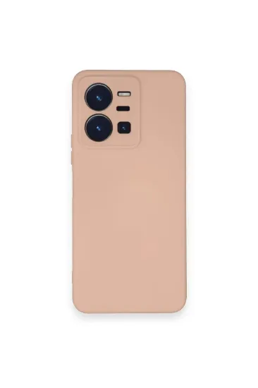 Newface Vivo Y35 Kılıf Nano içi Kadife Silikon - Pudra resmi