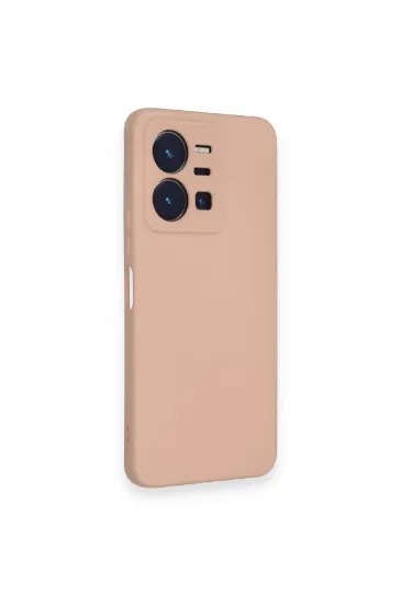 Newface Vivo Y35 Kılıf Nano içi Kadife Silikon - Pudra resmi