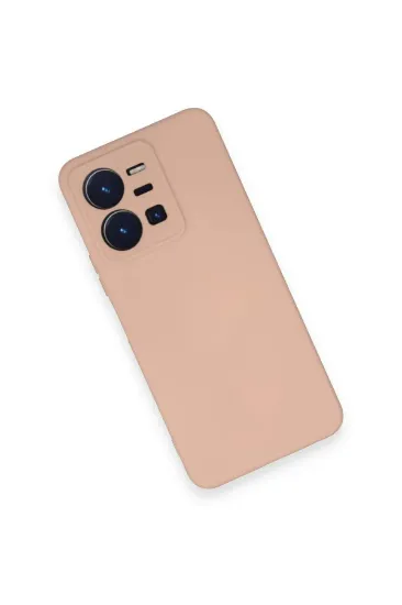 Newface Vivo Y35 Kılıf Nano içi Kadife Silikon - Pudra resmi