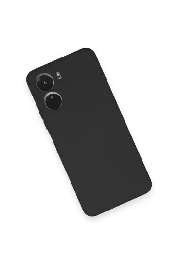Newface Vivo Y16 Kılıf Nano içi Kadife Silikon - Siyah resmi