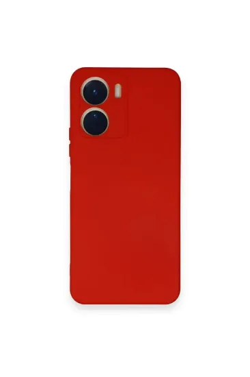 Newface Vivo Y16 Kılıf Nano içi Kadife Silikon - Kırmızı resmi