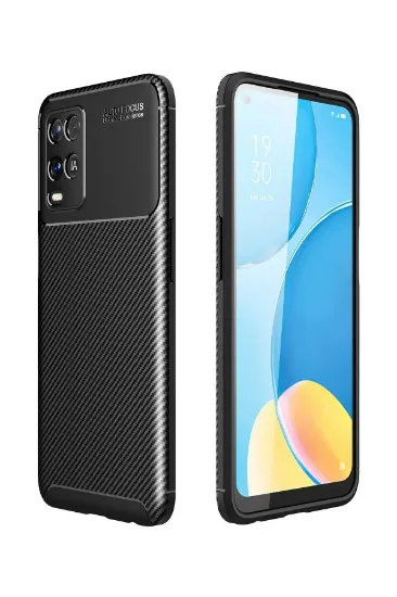Newface Oppo A54 4G Kılıf Auto Focus Karbon Kapak - Siyah resmi