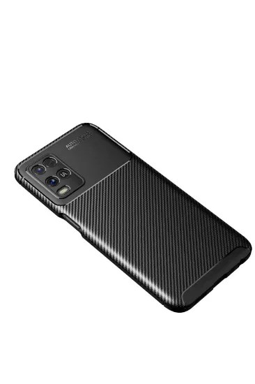 Newface Oppo A54 4G Kılıf Auto Focus Karbon Kapak - Siyah resmi