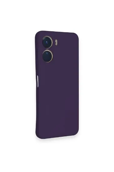 Newface Vivo Y16 Kılıf Nano içi Kadife Silikon - Mor resmi