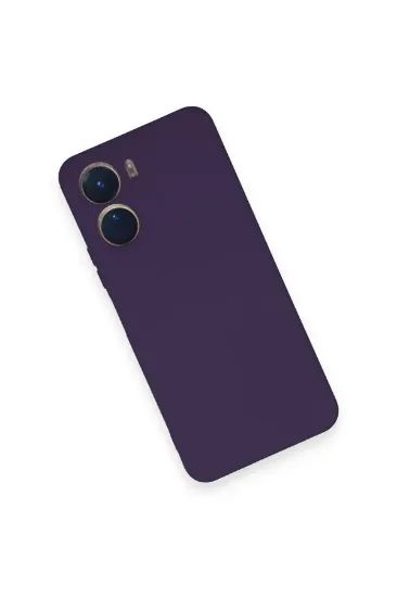 Newface Vivo Y16 Kılıf Nano içi Kadife Silikon - Mor resmi