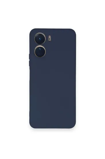 Newface Vivo Y16 Kılıf Nano içi Kadife Silikon - Lacivert resmi
