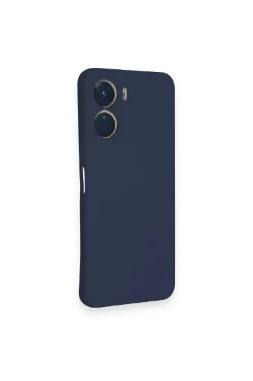 Newface Vivo Y16 Kılıf Nano içi Kadife Silikon - Lacivert resmi