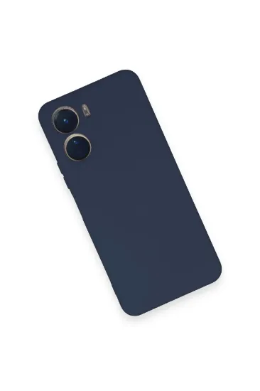 Newface Vivo Y16 Kılıf Nano içi Kadife Silikon - Lacivert resmi
