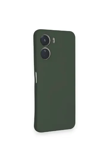 Newface Vivo Y16 Kılıf Nano içi Kadife Silikon - Koyu Yeşil resmi