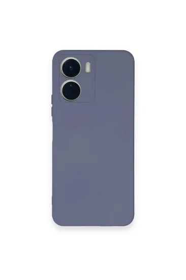 Newface Vivo Y16 Kılıf Nano içi Kadife Silikon - Gri resmi