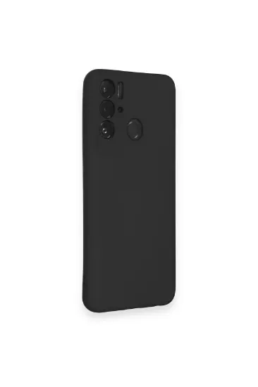 Newface Tecno Pova Neo Kılıf Nano içi Kadife Silikon - Siyah resmi