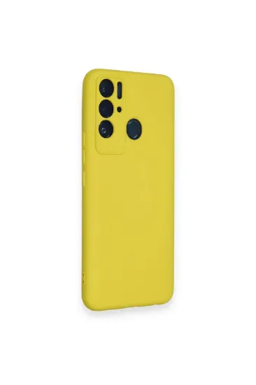 Newface Tecno Pova Neo Kılıf Nano içi Kadife Silikon - Sarı resmi