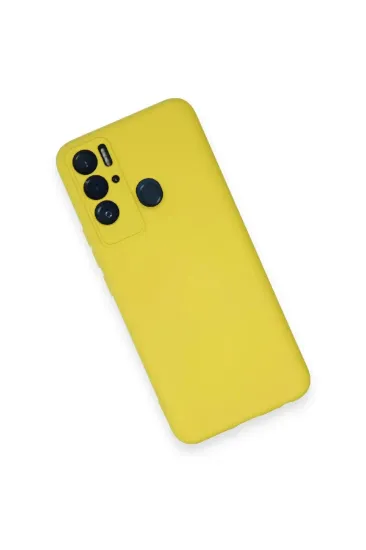 Newface Tecno Pova Neo Kılıf Nano içi Kadife Silikon - Sarı resmi