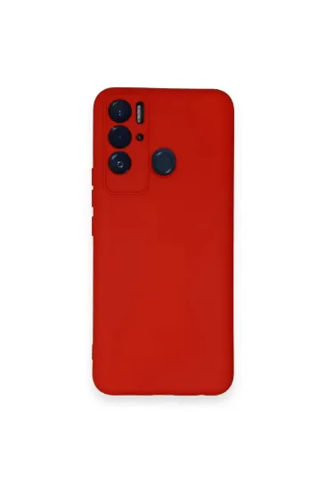 Newface Tecno Pova Neo Kılıf Nano içi Kadife Silikon - Kırmızı resmi