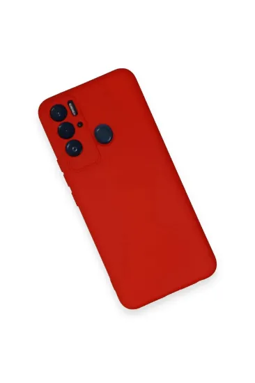 Newface Tecno Pova Neo Kılıf Nano içi Kadife Silikon - Kırmızı resmi