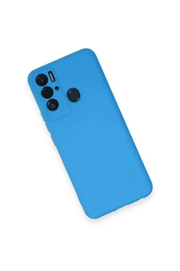 Newface Tecno Pova Neo Kılıf Nano içi Kadife Silikon - Mavi resmi