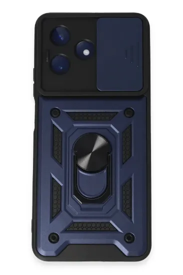 Newface Realme C53 Kılıf Pars Lens Yüzüklü Silikon - Lacivert resmi