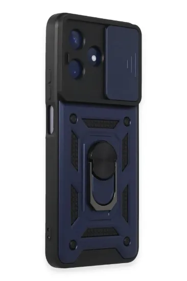 Newface Realme C53 Kılıf Pars Lens Yüzüklü Silikon - Lacivert resmi