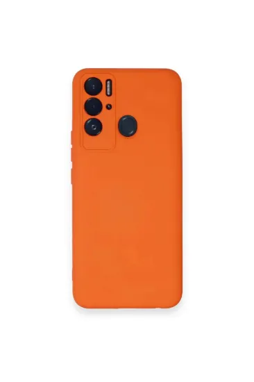 Newface Tecno Pova Neo Kılıf Nano içi Kadife Silikon - Turuncu resmi