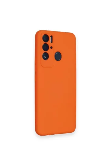 Newface Tecno Pova Neo Kılıf Nano içi Kadife Silikon - Turuncu resmi
