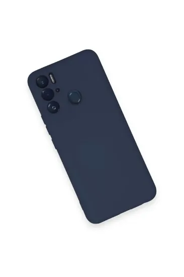 Newface Tecno Pova Neo Kılıf Nano içi Kadife Silikon - Lacivert resmi