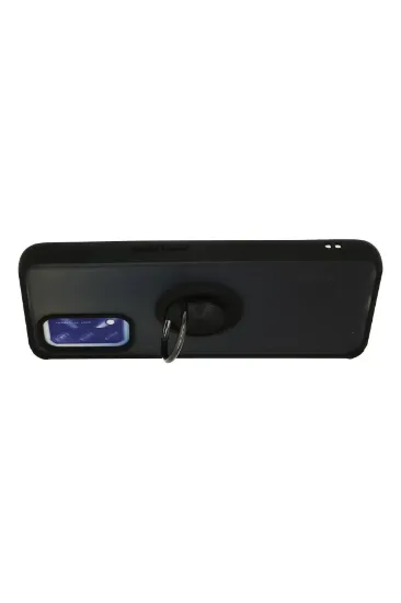 Newface Oppo A74 4G Kılıf Montreal Yüzüklü Silikon Kapak - Siyah resmi