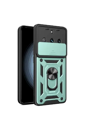 Newface Realme 11 Pro Kılıf Pars Lens Yüzüklü Silikon - Yeşil resmi