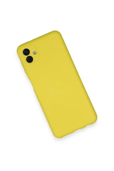 Newface Samsung Galaxy A04 Kılıf Nano içi Kadife Silikon - Sarı resmi