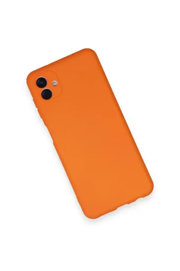 Newface Samsung Galaxy A04 Kılıf Nano içi Kadife Silikon - Turuncu resmi