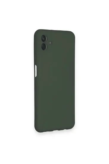 Newface Samsung Galaxy A04 Kılıf Nano içi Kadife Silikon - Koyu Yeşil resmi