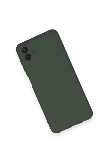 Newface Samsung Galaxy A04 Kılıf Nano içi Kadife Silikon - Koyu Yeşil resmi