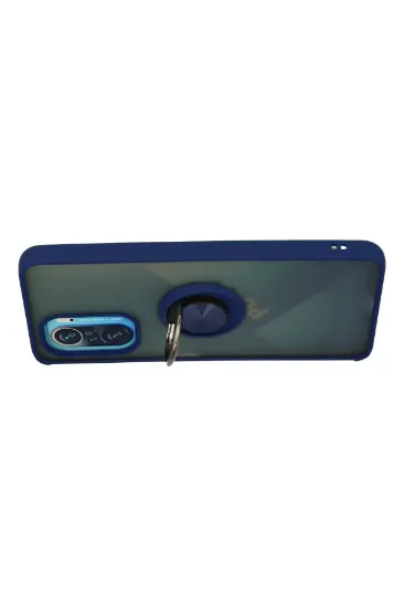 Newface Xiaomi Redmi K40 Kılıf Montreal Yüzüklü Silikon Kapak - Lacivert resmi