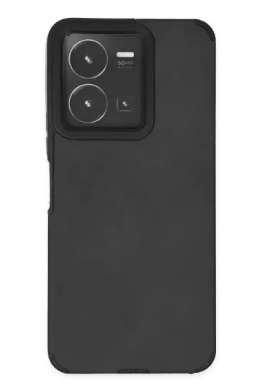 Newface Vivo Y35 Kılıf Loop Deri Silikon - Siyah resmi